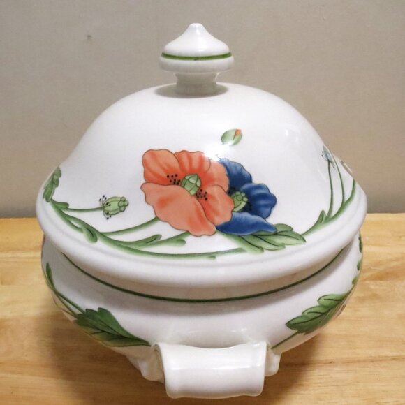 Villeroy Boch Amapola Soup Tureen w/Lid Germany 6.5" Diameter No Ladle - Picture 5 of 11